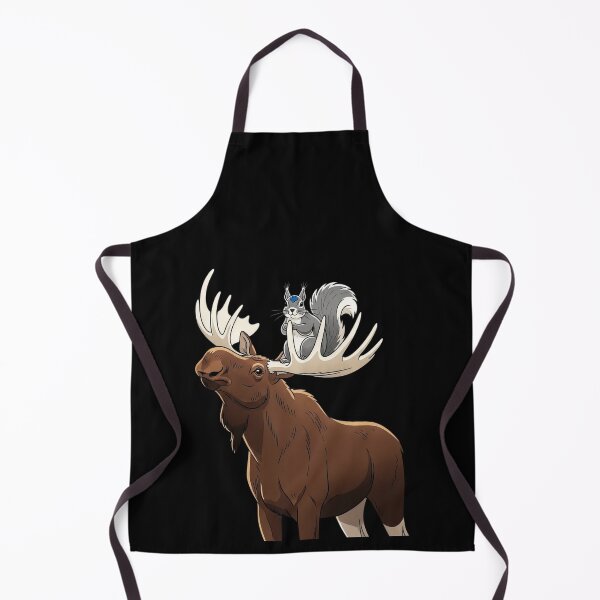Item preview, Realistic Moose & Cartoon Squirrel Funny Contrast Tee #8757 designed and sold by shawn-muse.