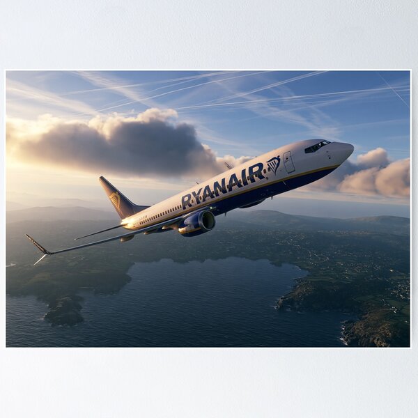 Item preview, Ryanair Wings Over The Atlantic Aviation Illustration designed and sold by Skyframe Aviation.