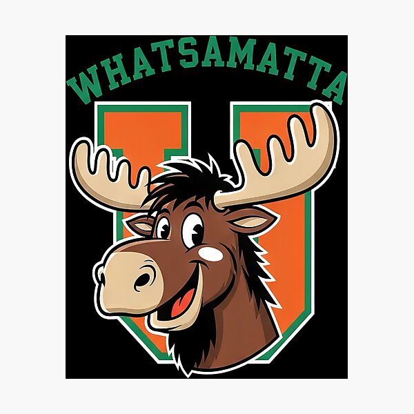 Item preview, College Moose Mascot Funny Retro Cartoon Tee #296 designed and sold by shawn-muse.