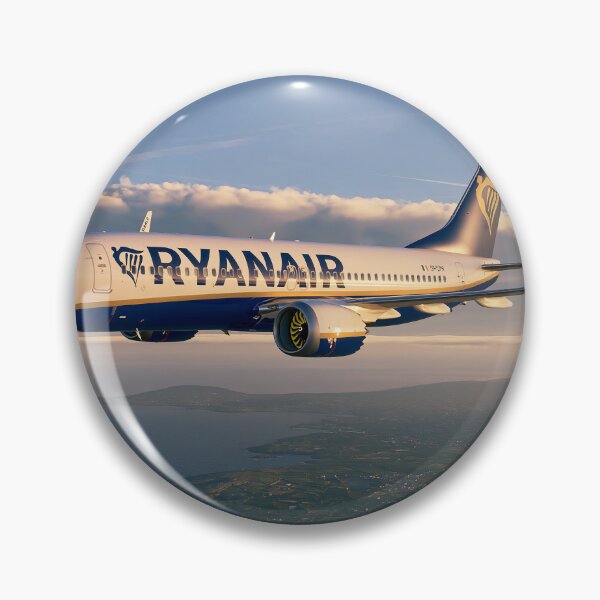 Item preview, Ryanair 737 Coastal Flight Aviation Illustration designed and sold by Skyframe Aviation.