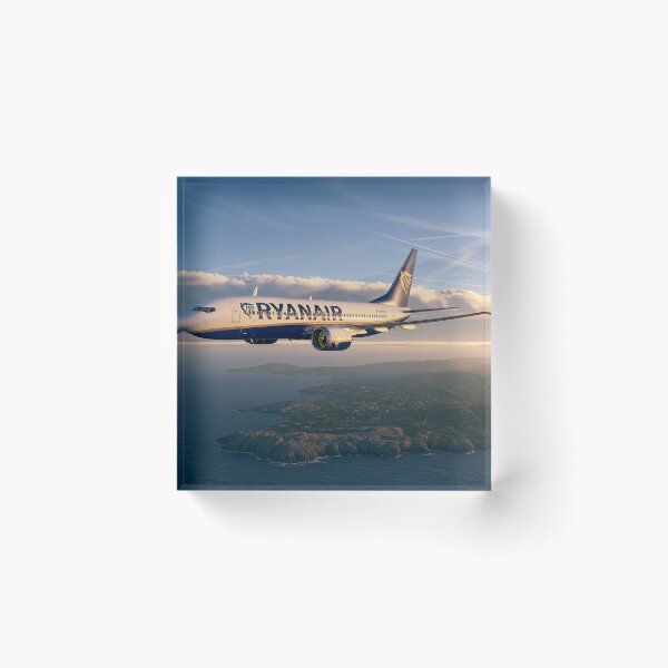 Artikelvorschau, Ryanair 737 Küstenflug – Luftfahrtillustration entworfen und verkauft von Skyframe Aviation.