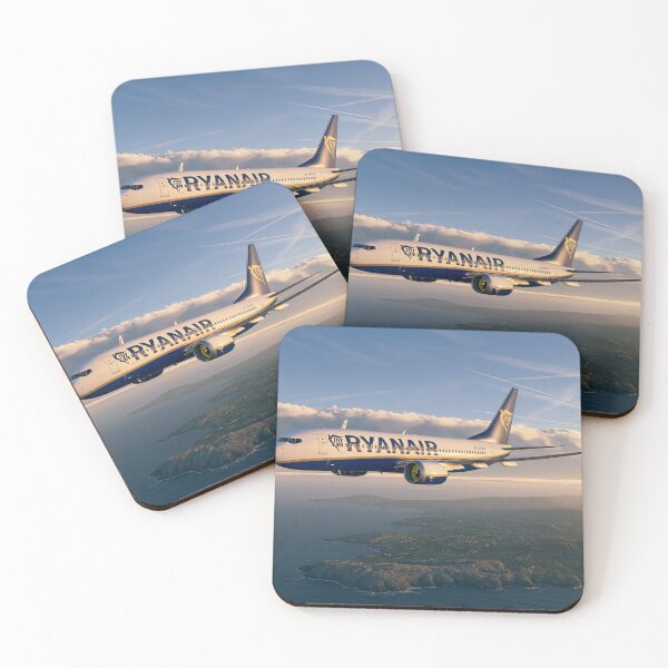Item preview, Ryanair 737 Coastal Flight Aviation Illustration designed and sold by Skyframe Aviation.