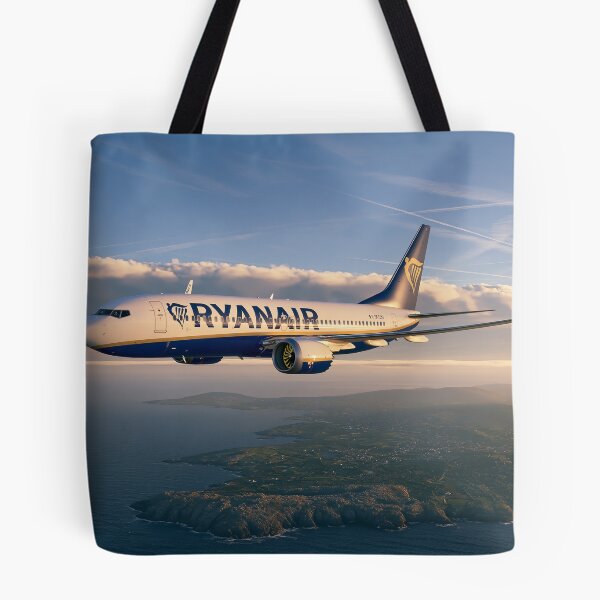 Artikelvorschau, Ryanair 737 Küstenflug – Luftfahrtillustration entworfen und verkauft von Skyframe Aviation.