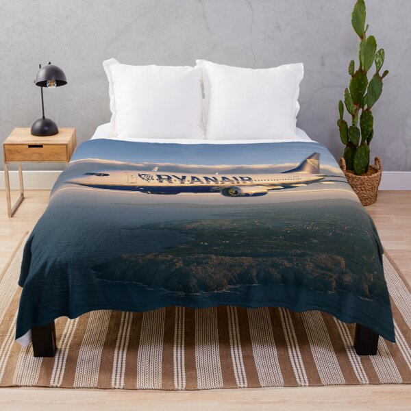 Item preview, Ryanair 737 Coastal Flight Aviation Illustration designed and sold by Skyframe Aviation.