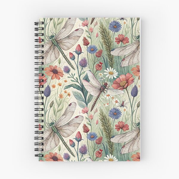 Item preview, Vintage Dragonfly Wildflower Botanical Garden designed and sold by QuietBloom80.