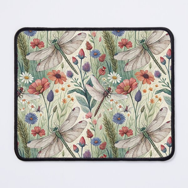 Item preview, Vintage Dragonfly Wildflower Botanical Garden designed and sold by QuietBloom80.