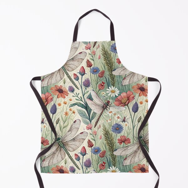 Item preview, Vintage Dragonfly Wildflower Botanical Garden designed and sold by QuietBloom80.