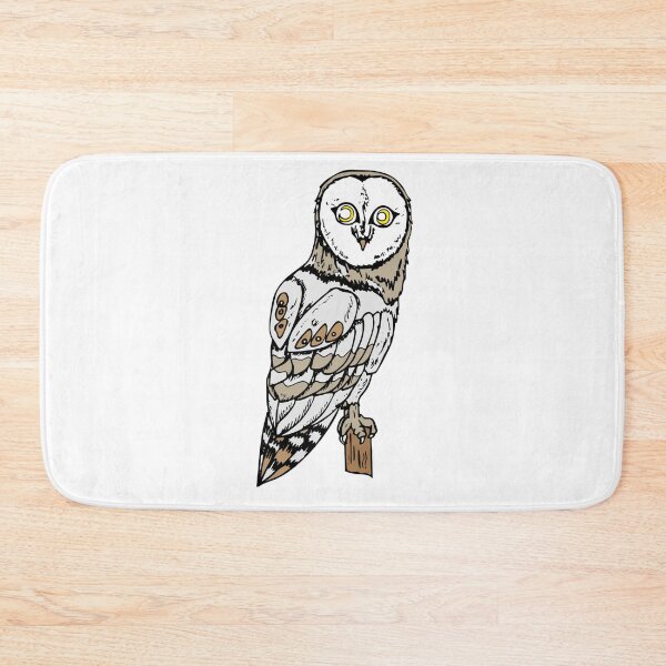 Item preview, Owl With Moon Eyes Golden Eyed Woodland Owl designed and sold by Lauraacox-Art.