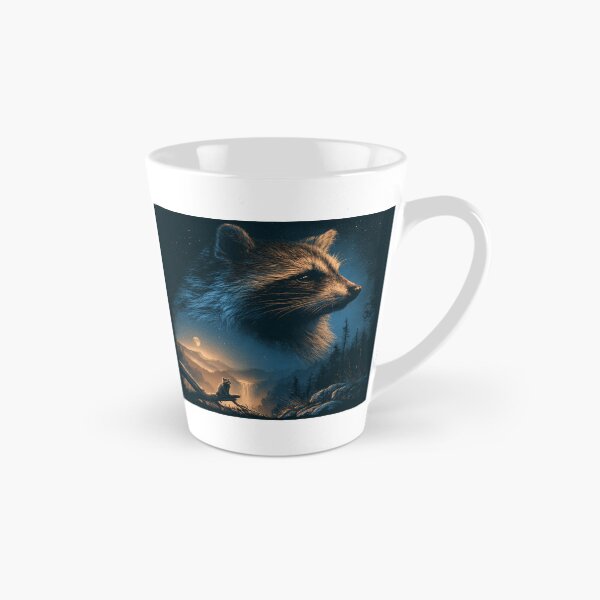 Item preview, Mystical Raccoon Night Forest Moon Stars Wildlife designed and sold by NicolasGlowArt.