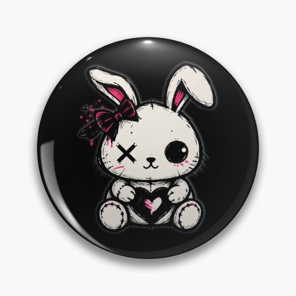 Item preview, Emo Bunny with Broken Heart designed and sold by stickoala.