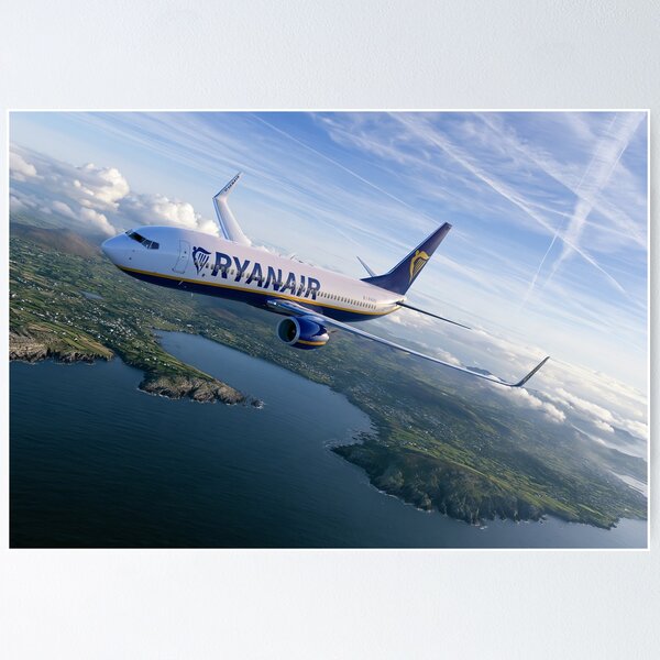 Item preview, Ryanair Above The Wild Coast Aviation Illustration designed and sold by Skyframe Aviation.