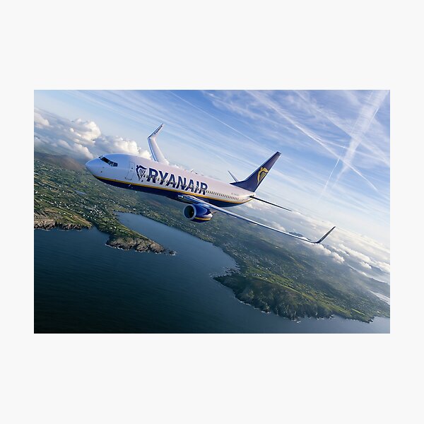 Item preview, Ryanair Above The Wild Coast Aviation Illustration designed and sold by Skyframe Aviation.