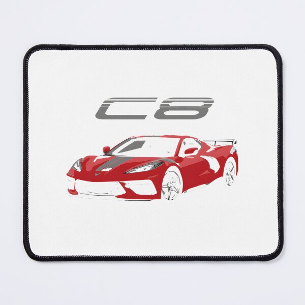 Item preview, Red Chevy Corvette C Mid Engine Sports Car Illustration Design designed and sold by verudevolper12.
