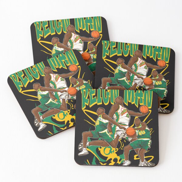 Item preview, Shawn Kemp Reign Man Cartoon designed and sold by FloreneCockburn.