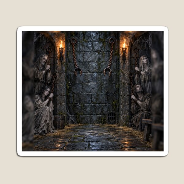 Item preview, Haunted Dungeon Backdrop – Open Shackles Gothic Halloween Photo Scene designed and sold by TXLou.
