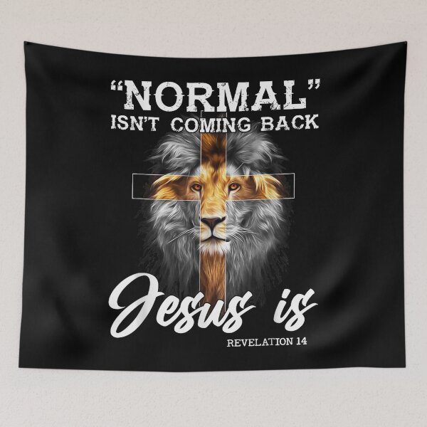 Item preview, Normal Isn't Coming Back But Jesus Is Lion Cross Christian designed and sold by raewaelchi.