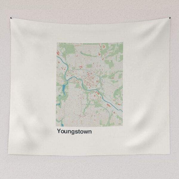 Item preview, Youngstown Minimalistic Map Art designed and sold by MapsNerd.