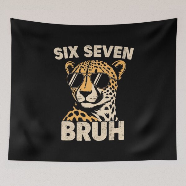 Item preview, Six Seven Bruh Cheetah Sunglasses Meme Boy Kid designed and sold by AARABwino.