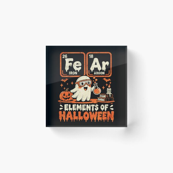 Item preview, Fe Ar Elements of Halloween Science Periodic Table Cute Ghost Chemistry Joke designed and sold by schoolofbullies.