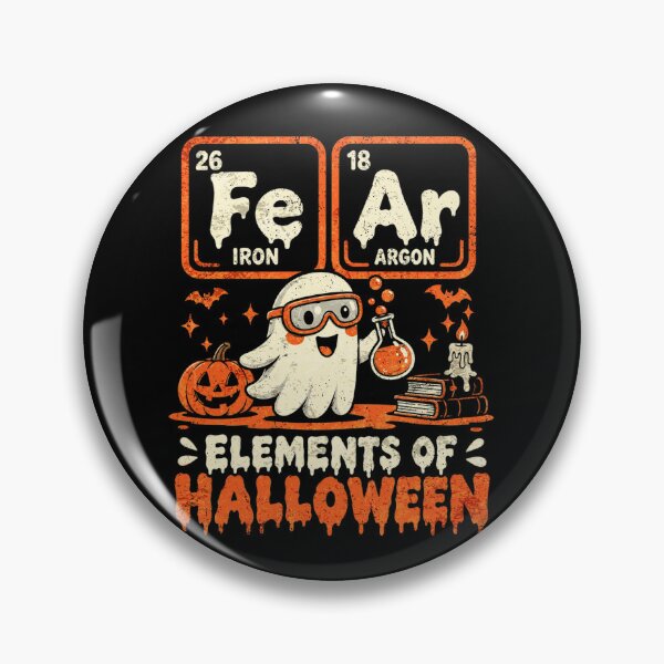 Item preview, Fe Ar Elements of Halloween Science Periodic Table Cute Ghost Chemistry Joke designed and sold by schoolofbullies.