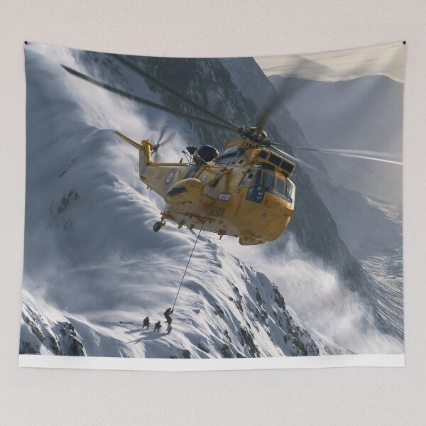 Item preview, RAF Sea King Mountain Rescue Aviation Illustration designed and sold by Skyframe Aviation.