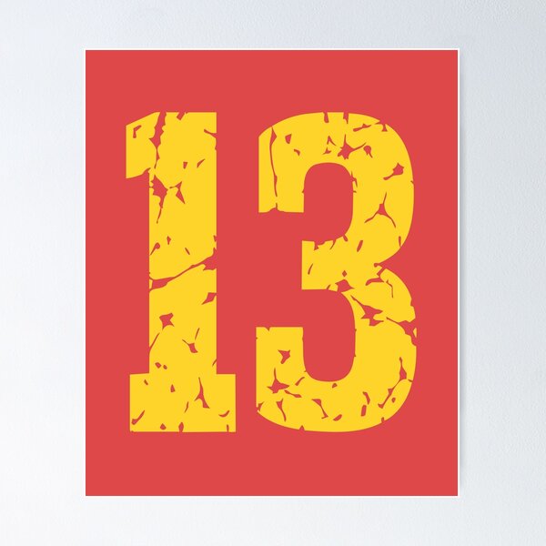 Artikelvorschau, Nummer 13, Gelbe Dreizehn entworfen und verkauft von Jeallan Designs.
