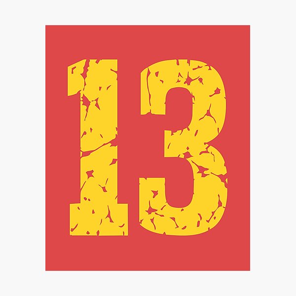 Item preview, Number 13, Yellow Thirteen designed and sold by Jeallan Designs.
