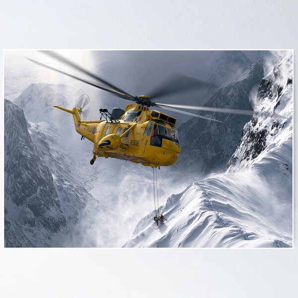 Item preview, RAF Sea King High Mountain Rescue Illustration designed and sold by Skyframe Aviation.