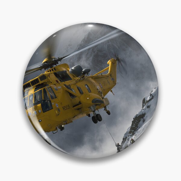 Item preview, RAF Sea King Rescue Over The Peaks Illustration designed and sold by Skyframe Aviation.