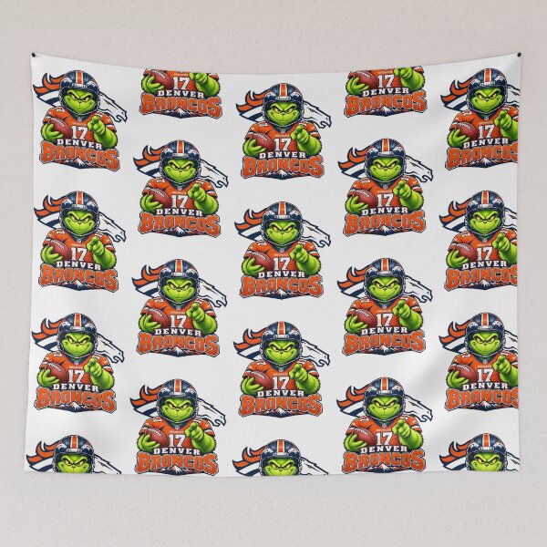 Item preview, Grinch Denver Broncos Football Fan Game Day designed and sold by carlocurley.