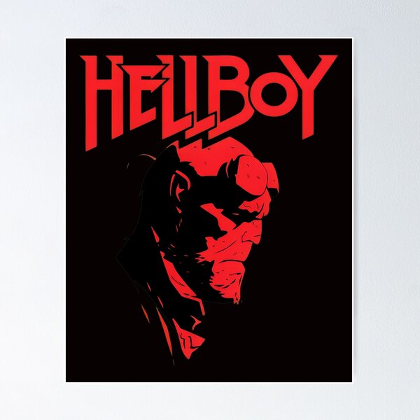 Artikelvorschau, Mächtige rote Hellboy-Silhouette entworfen und verkauft von PowellMark1234.