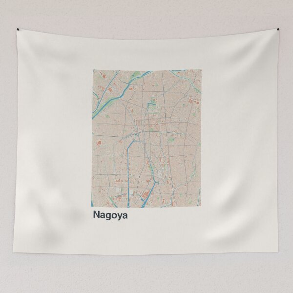 Item preview, Nagoya Minimalistic Map Art designed and sold by MapsNerd.