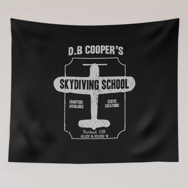 Item preview, DB Coopers Skydiving School True Crime Airplane Men designed and sold by AARABwino.