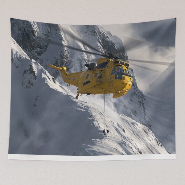 Item preview, RAF Sea King Mountain Lifeline Aviation Illustration designed and sold by Skyframe Aviation.
