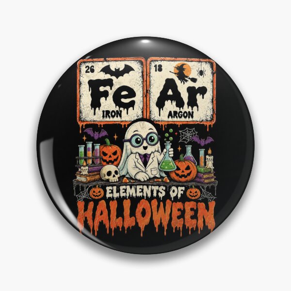 Item preview, Fe Ar Elements of Halloween Science Periodic Table Cute Ghost Chemistry Joke designed and sold by schoolofbullies.