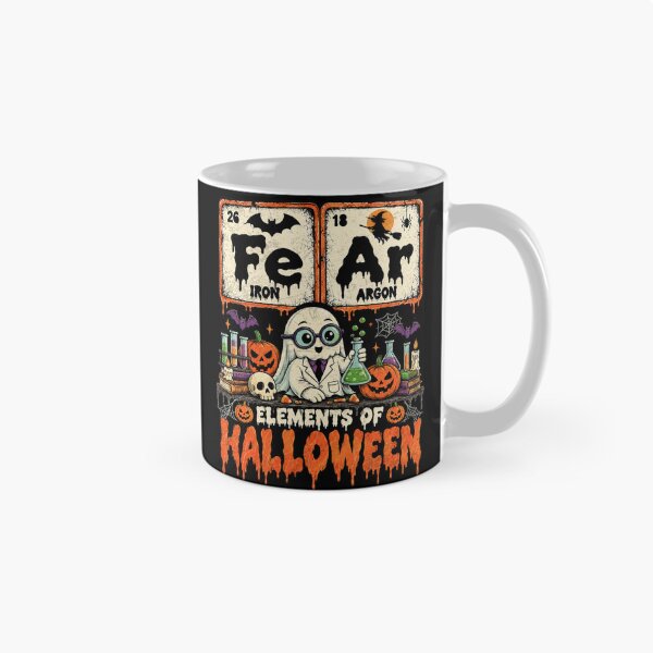Item preview, Fe Ar Elements of Halloween Science Periodic Table Cute Ghost Chemistry Joke designed and sold by schoolofbullies.