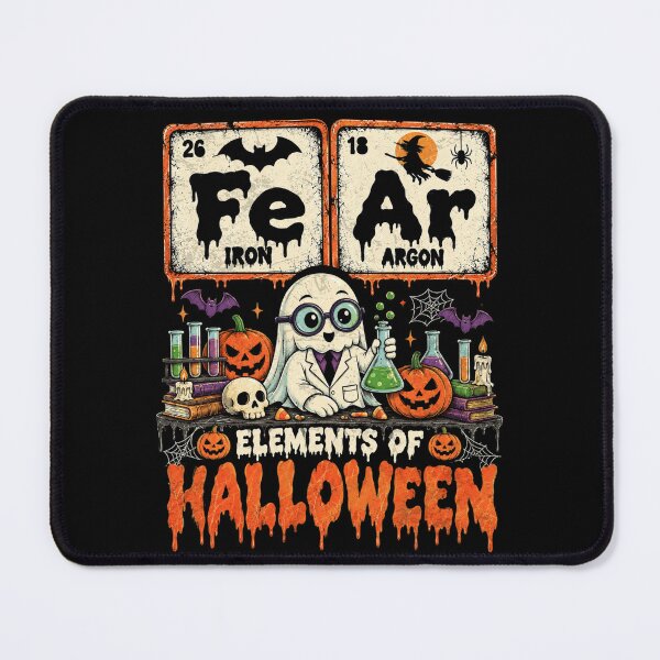 Item preview, Fe Ar Elements of Halloween Science Periodic Table Cute Ghost Chemistry Joke designed and sold by schoolofbullies.