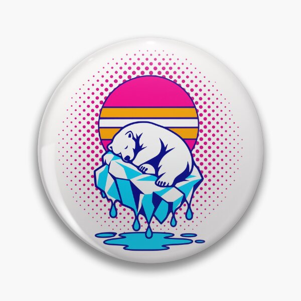Item preview, Retro Sleeping Polar Bear Melting Ice Pop Art designed and sold by KungPowUnicorn.
