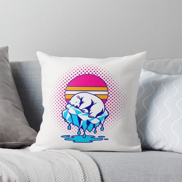 Item preview, Retro Sleeping Polar Bear Melting Ice Pop Art designed and sold by KungPowUnicorn.