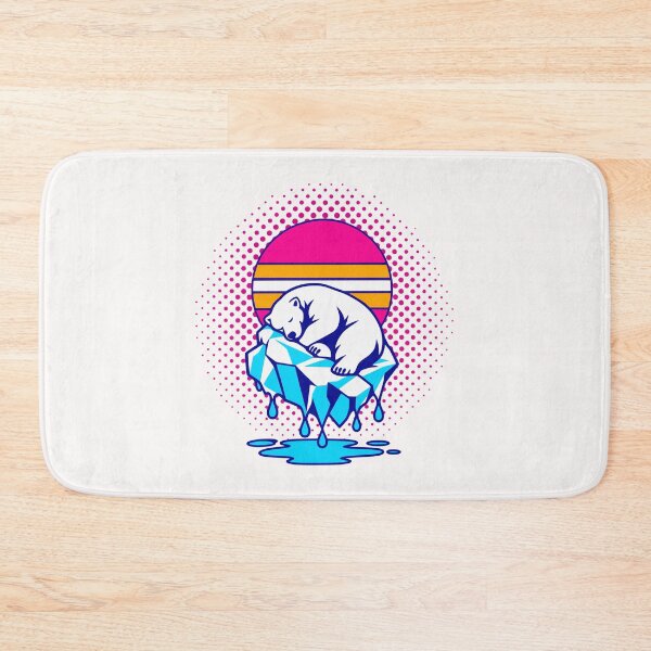 Item preview, Retro Sleeping Polar Bear Melting Ice Pop Art designed and sold by KungPowUnicorn.