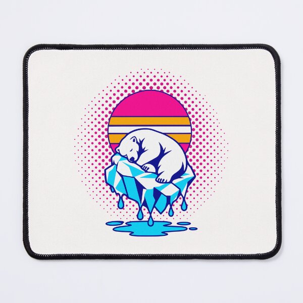 Item preview, Retro Sleeping Polar Bear Melting Ice Pop Art designed and sold by KungPowUnicorn.