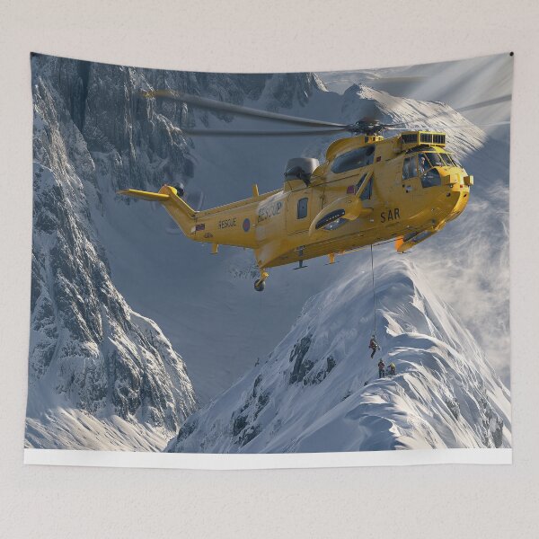Item preview, RAF Sea King Search And Rescue Aviation Illustration designed and sold by Skyframe Aviation.
