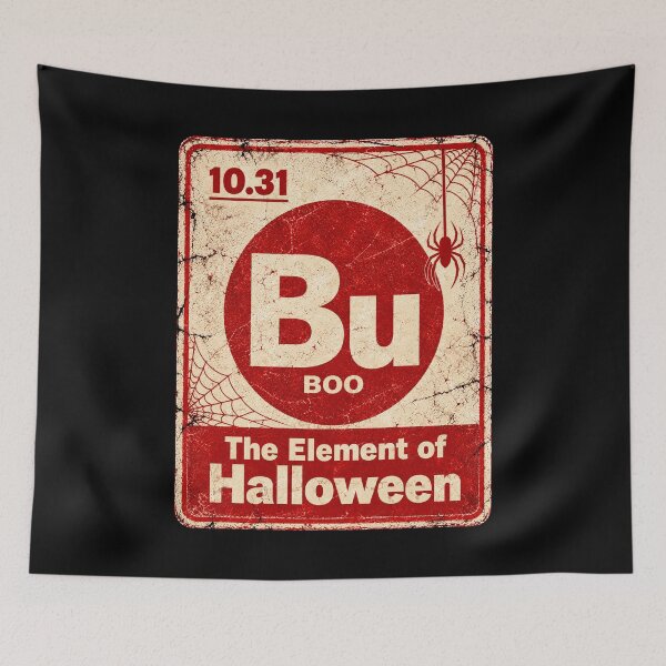 Item preview, Bu Boo The Element of Halloween Science Periodic Table Vintage Grunge Spider designed and sold by elongatedjazz.