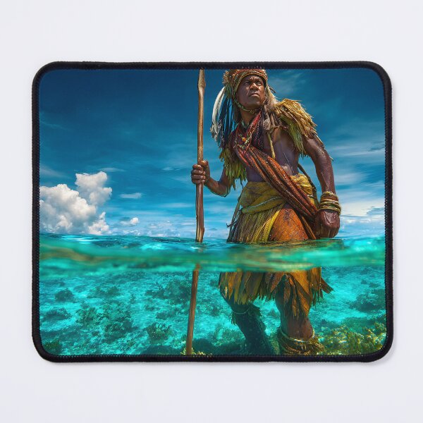 Item preview, Warrior Standing in Clear Tropical Waters designed and sold by Artessie.