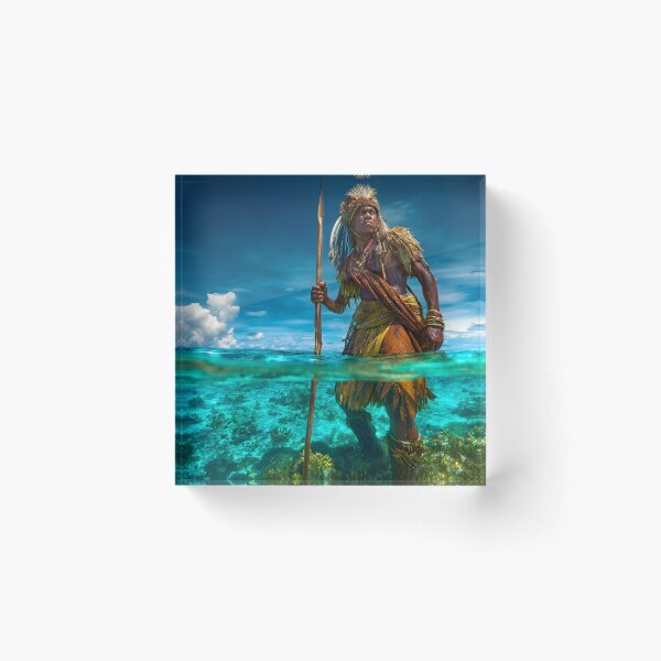 Item preview, Warrior Standing in Clear Tropical Waters designed and sold by Artessie.