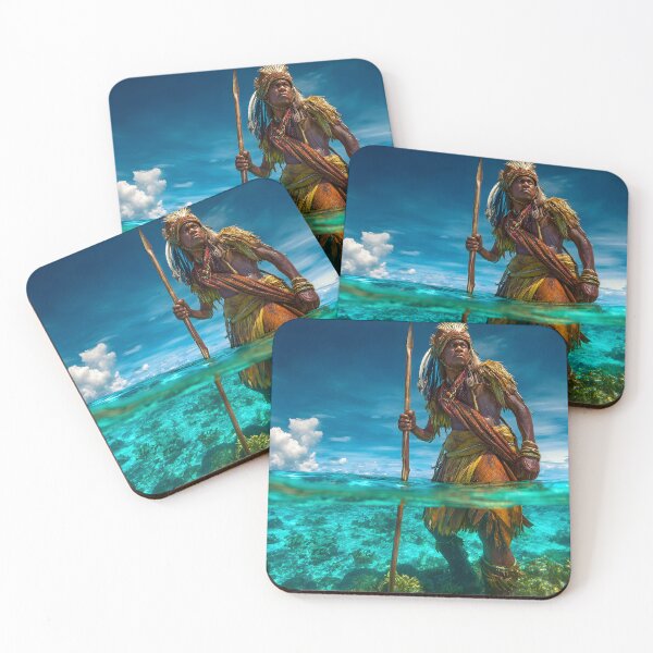 Item preview, Warrior Standing in Clear Tropical Waters designed and sold by Artessie.
