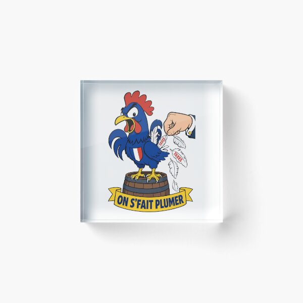 Item preview, The Plucked Rooster - French Tax Humor & Tax Frustration designed and sold by digital.stickerperso.com.