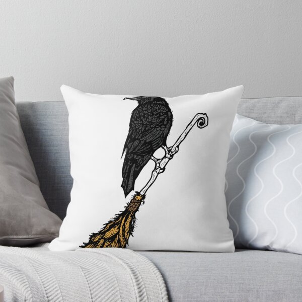 Item preview, Raven On A Broomstic Witchy Raven Broom Rider designed and sold by Lauraacox-Art.