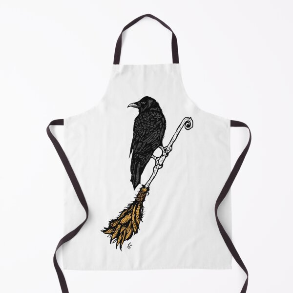 Item preview, Raven On A Broomstic Witchy Raven Broom Rider designed and sold by Lauraacox-Art.
