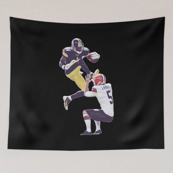 Item preview, Iconic Hurdle Kick Football Moment Art designed and sold by LANCELIAMS.